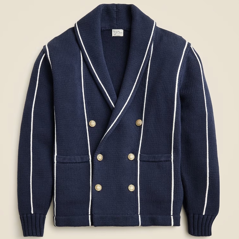 J.Crew Double-Breasted Shawl-Collar Cotton Cardigan–Never Been Worn!
